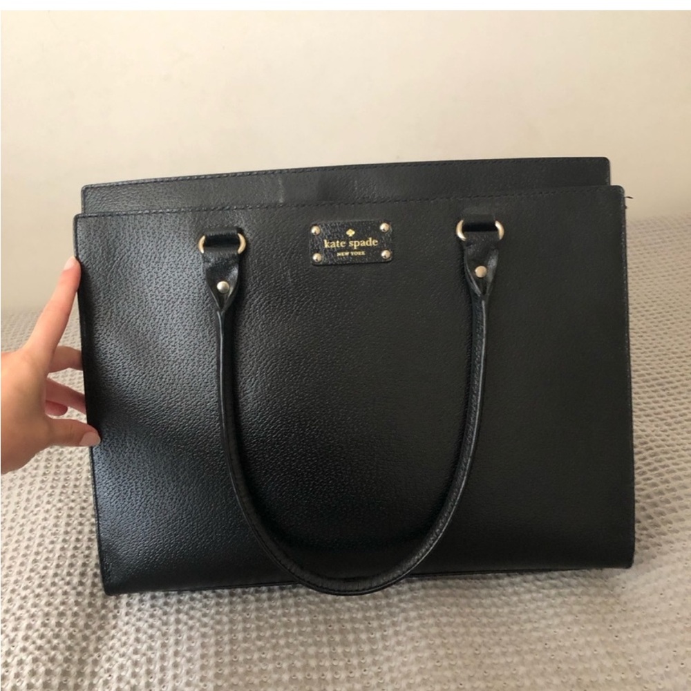 Kate Spade Large Black Textured Tote